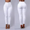 Solid Color High-Waist Stretch Skinny Casual Leggings/Elastic Waist Pencil Trousers