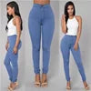 Solid Color High-Waist Stretch Skinny Casual Leggings/Elastic Waist Pencil Trousers