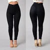 Solid Color High-Waist Stretch Skinny Casual Leggings/Elastic Waist Pencil Trousers