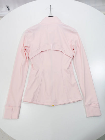 Gold zipper jacket and yoga pants set. 
Quick-dry and breathable, slimming and lightweight, tight-fitting